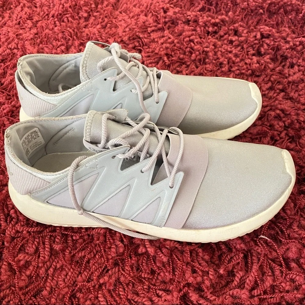 Adidas Tubular Viral women's metallic silver running shoes